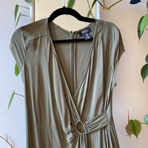 Maeve Olive Green MIDI Dress, Size 8, Only worn once